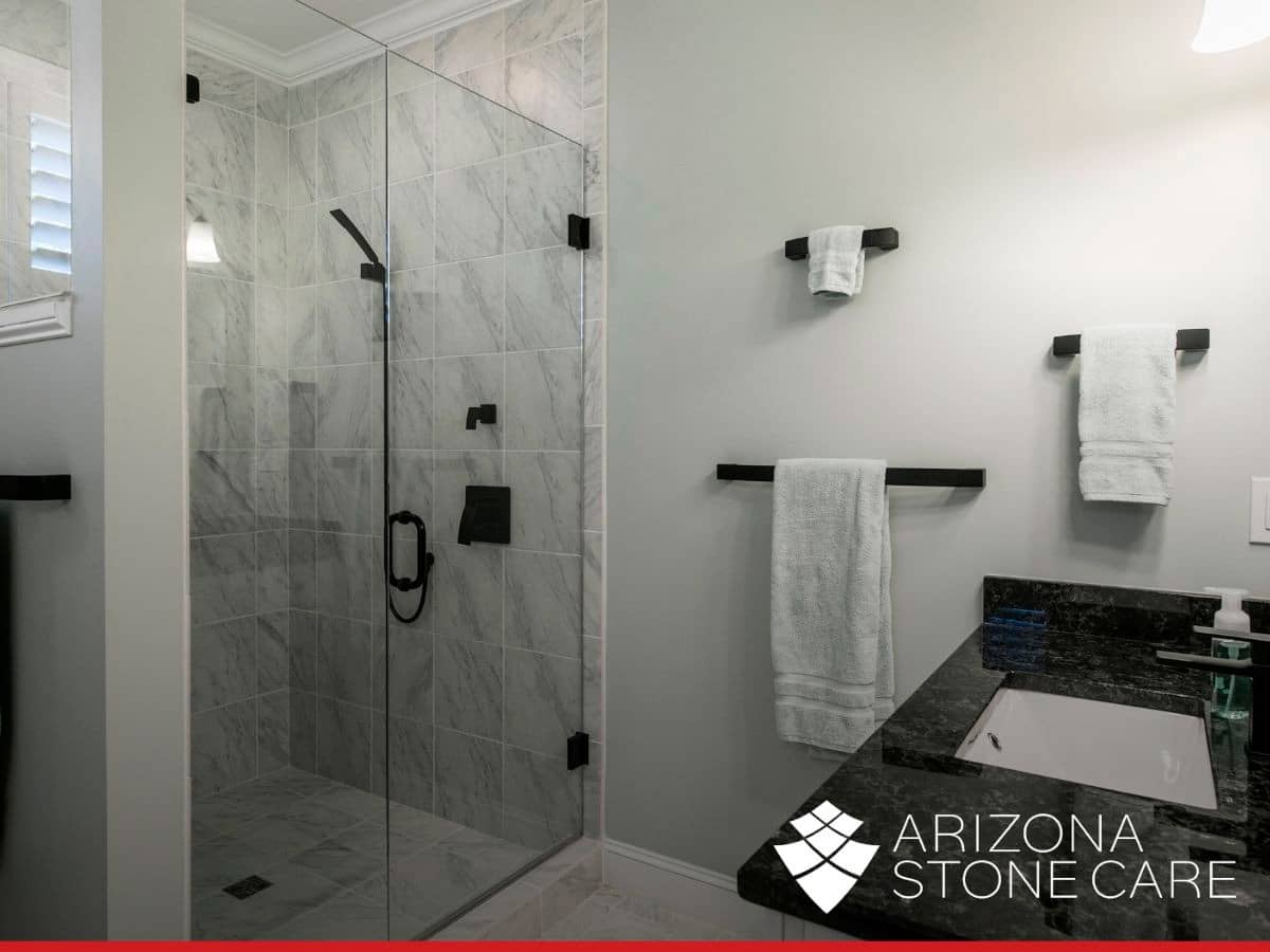 Beautiful Marble Shower In Mesa, AZ